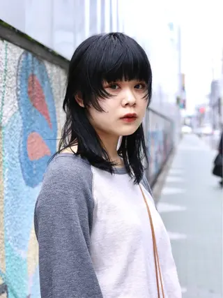 ミディアム ハイトーン/レイヤー /ウルフ⭐️永田⭐️のヘアスタイル