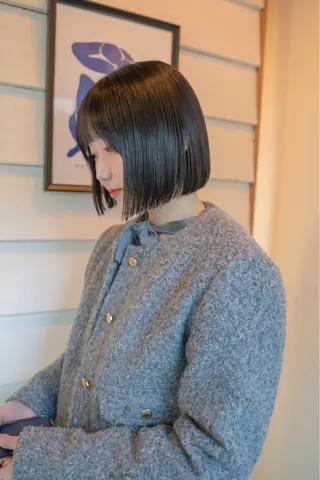 ショート カラー 【ボブ】縮毛矯正/ 船橋駅5分/鈴木杏美のヘアスタイル