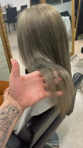 セミロング カラー パーマ ヘアアレンジ メンズ ❤️可愛いハイトーン を造る❤️AKIRAのヘアスタイル