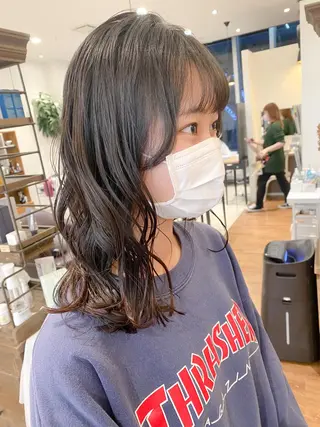 ミディアム カラー 髪質改善/ブリーチ 田代 龍我のヘアスタイル