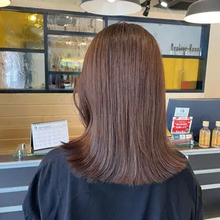 ミディアム カラー スナコザワ レナのヘアスタイル