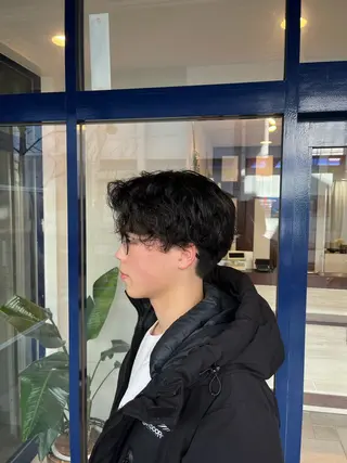 パーマ メンズ 大人透明感艶カラー 寺田稜のヘアスタイル