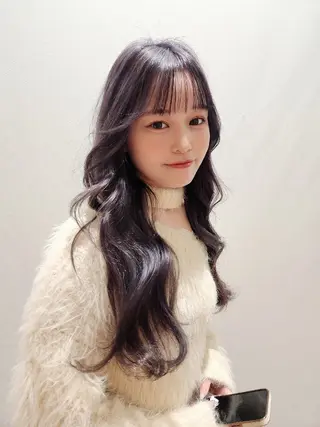 ロング カラー Nanako。/韓国 ヘア/顔周りカットのヘアスタイル