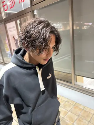 ショート パーマ メンズ ✂︎GLITTER ✂︎東ヶ崎　湧✂︎のヘアスタイル