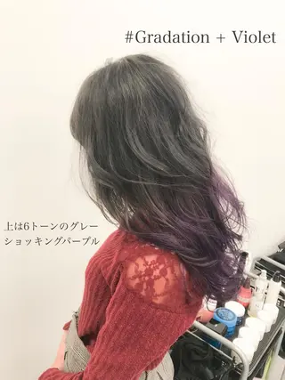 ロング カラー ヘアアレンジ TONE所属・透明感カラー/ 韓国ヘア/縮毛矯正のヘアスタイル