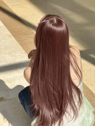 ロング カラー トレンド暖色ヘア🍒 miu🍒のヘアスタイル