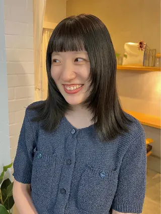 ミディアム カラー 伊藤ゆかり/髪質改善 /透明感カラーのヘアスタイル