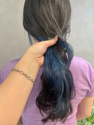 セミロング カラー ヘアアレンジ 🎀ダブルカラーレイ ヤーyuuri🎀のヘアスタイル