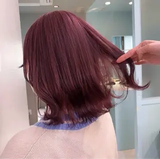 ミディアム カラー 🎀愛されピンク ラベンダー💜ゆいのヘアスタイル