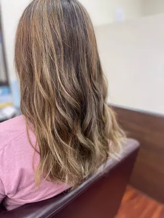 セミロング カラー 田中 就のヘアスタイル