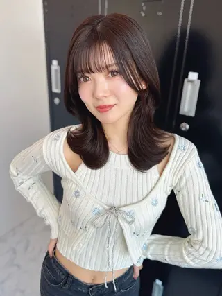 ミディアム カラー トレンド×デザイン DEAN岡崎店のヘアスタイル