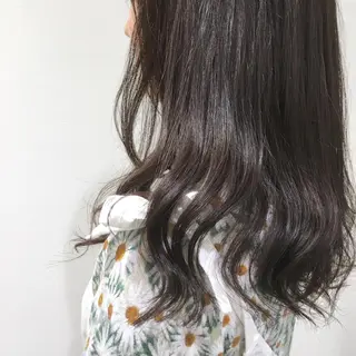 ロング カラー パーマ 萱場 小麦のヘアスタイル