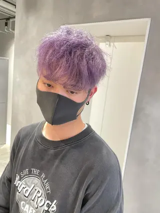 ショート カラー メンズ ブロンド×ハイトーン ／遠藤将太のヘアスタイル