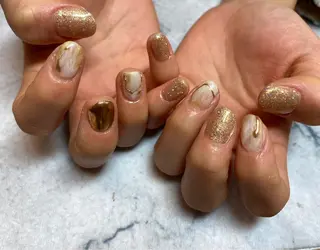 ネイル ネイルリボン 受付スタッフのネイルデザイン