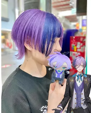 ショート カラー GARU-ガル-所属・TSUNO🦖 派手髪/オタク美容師のヘアスタイル