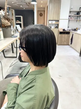 ショート 地毛風縮毛矯正 / ショート/ボブ/平山のヘアスタイル