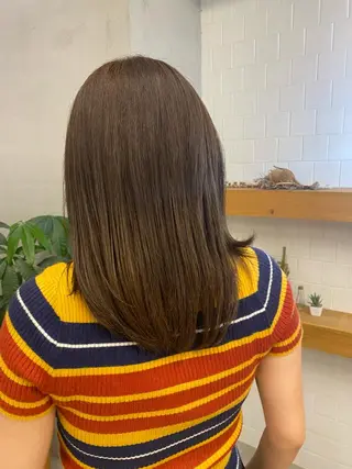 ミディアム カラー ヘアアレンジ 、 、のヘアスタイル