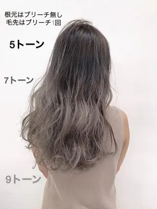 ミディアム カラー 柔らかbeige モトキのヘアスタイル