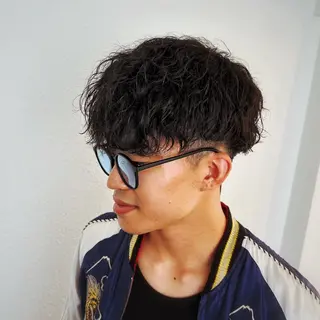 ショート パーマ メンズ SALOWIN名古屋suite店所属・メンズカット/名駅 個室/千田のヘアスタイル