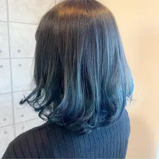 ミディアム カラー ヘアアレンジ 🌿‬ ܸAir 透明感🌱西村知佳のヘアスタイル