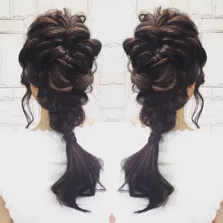 セミロング ヘアアレンジ ✨🌿大人可愛い愛さ れhair🌿✨松本のヘアスタイル