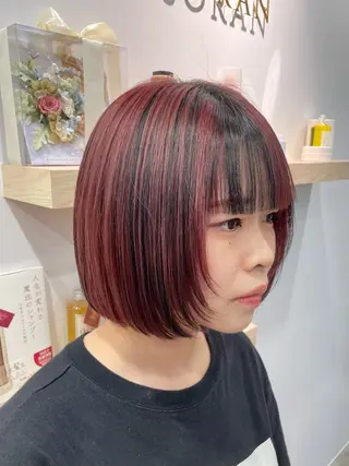 ショート カラー メンズカット ボブ/米崎駿也のヘアスタイル