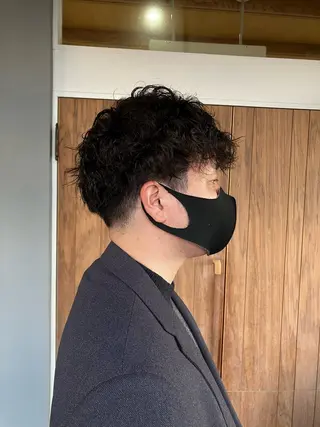 ショート パーマ メンズ fulam所属・佐藤悠生/郡山 メンズパーマ.カットのヘアスタイル