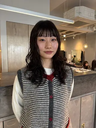 セミロング パーマ/ボブ,ロング ヤマシタミウ🌀のヘアスタイル