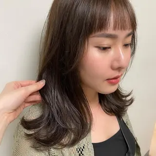 ミディアム カラー ヘアアレンジ maoブリーチ無し 似合わせカラーのヘアスタイル