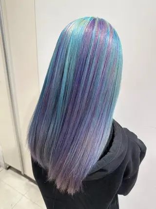 ミディアム カラー 透明感カラー 板橋　島村美咲のヘアスタイル