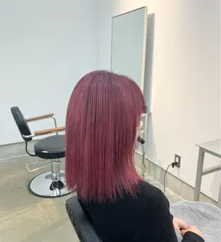 セミロング Yuito/カラー/ ブリーチ/ストレートのヘアスタイル