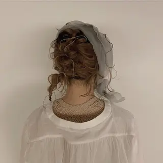 ショート ヘアアレンジ ケアブリーチ/ボブ/ honoのヘアスタイル