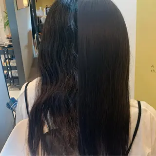 ロング パーマ hub hair レイヤー/透明感のヘアスタイル