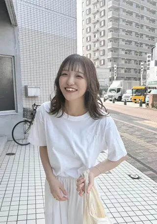 ミディアム カラー 《ボブ・パーマ》 くりーわ🌰ゆいなのヘアスタイル