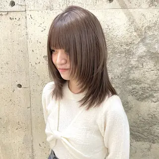 セミロング カラー souco/ moenoのヘアスタイル