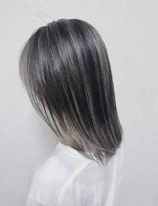 ミディアム カラー ケアブリーチ /髪質 改善/古橋圭史郎のヘアスタイル