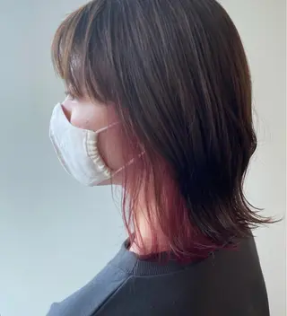 ミディアム カラー アクイールグラッセ 滝村鈴夏のヘアスタイル