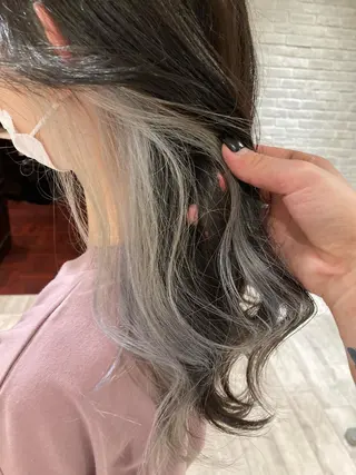 ロング カラー 曲がる縮毛矯正 LIBER 　岩名のヘアスタイル