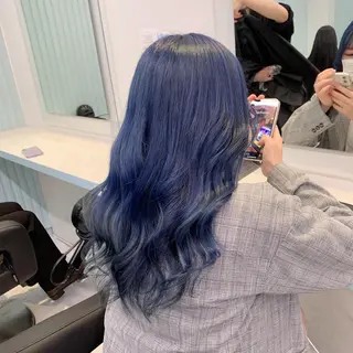 セミロング ブリーチカラー 🩵MIZUKIのヘアスタイル