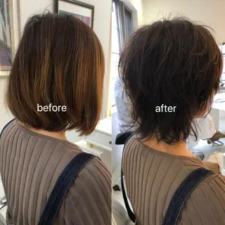 ショート カラー 店長/mao/ 前髪/顔周りカットのヘアスタイル