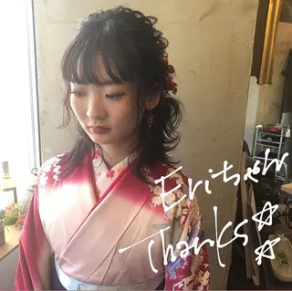 ミディアム カラー ヘアアレンジ ROSTAR所属・川上 智汐のヘアスタイル