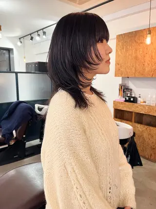 セミロング 暖色/パーマ 🌼クニトウメイのヘアスタイル