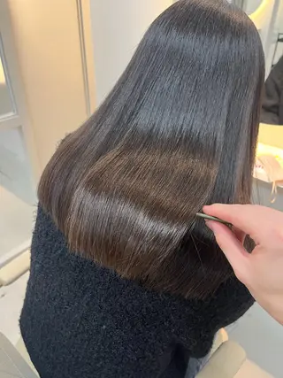 セミロング 透明感カラー/艶髪/ 高城潤也のヘアスタイル