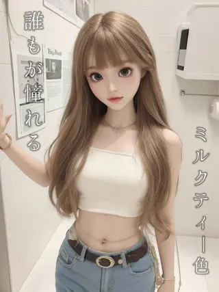 ロング カラー MASHU韓国ヘア/ レイヤー/透明感カラのヘアスタイル