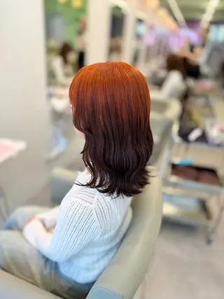 カラー YUZUKI艶カラー /似合わせ小顔カットのヘアスタイル