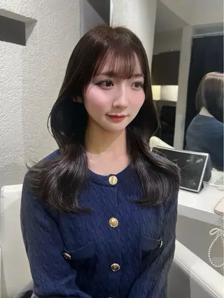 セミロング カラー Euphoria新宿店所属・新宿/透明感カラー/ 縮毛矯正/SHOKIのヘアスタイル