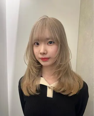 ロング 🎀韓国レイヤー特化 🎀ベージュ/ミクのヘアスタイル