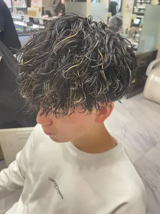 ショート パーマ メンズ ❄️メンズカット 落合諒❄️のヘアスタイル