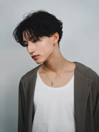 ショート カラー パーマ メンズ RETOUCH by fifth 銀座店所属・似合わせカット /fifth富樫倭のヘアスタイル