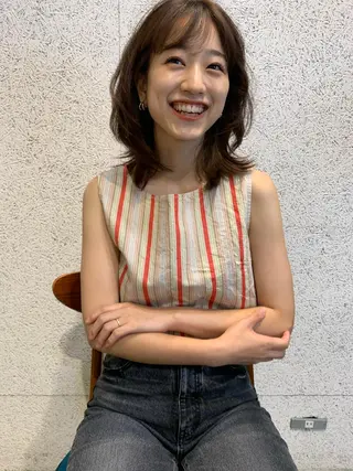 ミディアム カラー 【takk】 ナカヤママサヨシのヘアスタイル